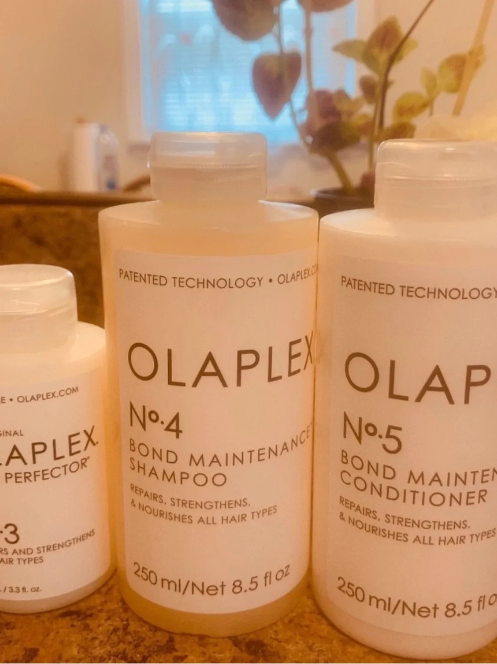 OLAPLEX No.3 No.4 No.5 White & Cream Hair Repair System